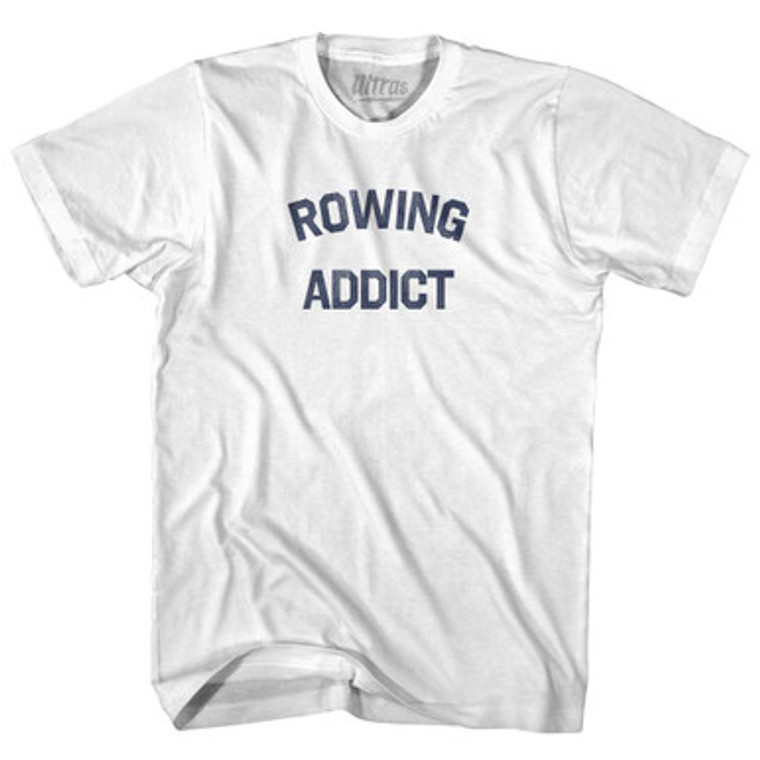 Rowing Addict Adult Cotton T-shirt - White