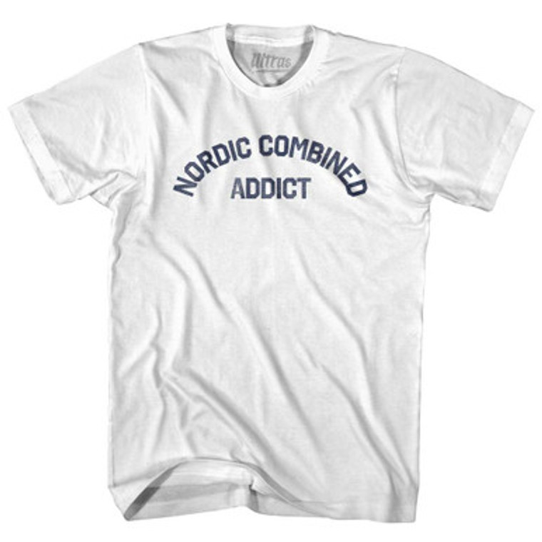 Nordic Combined Addict Youth Cotton T-shirt - White Nordic Combined Addict Youth Cotton T-shirt - White
