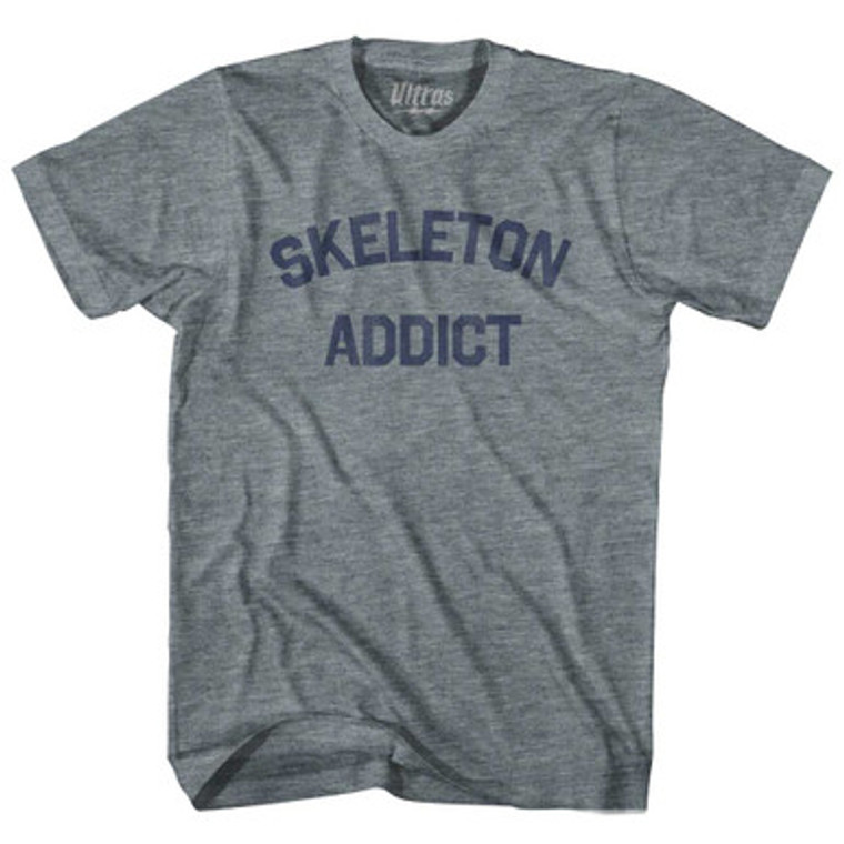 Skeleton Addict Youth Tri-Blend T-shirt - Athletic Grey