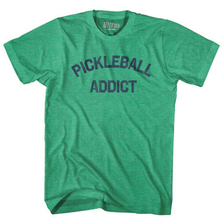 Pickleball Addict Adult Tri-Blend T-shirt - Kelly