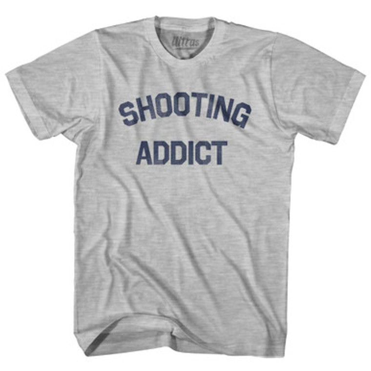 Shooting Addict Adult Cotton T-shirt - Grey Heather