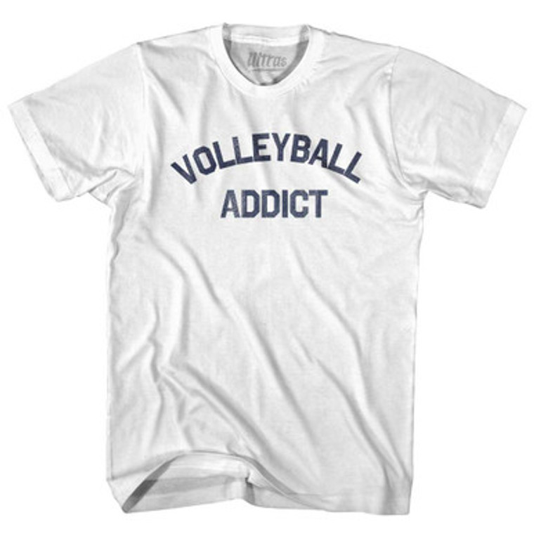 Volleyball Addict Youth Cotton T-shirt - White