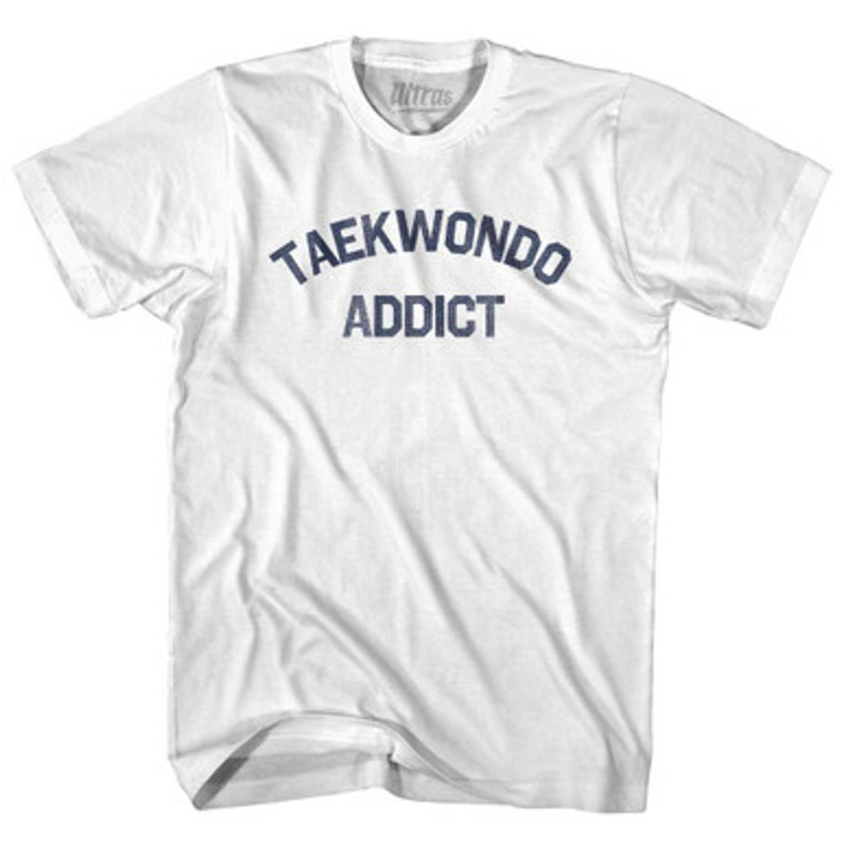 Taekwondo Addict Womens Cotton Junior Cut T-Shirt - White