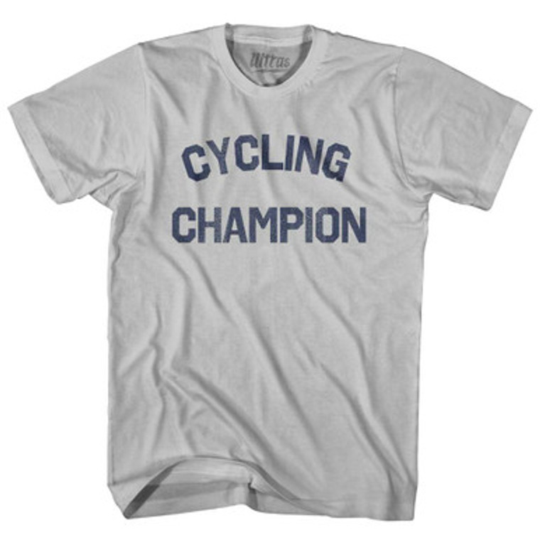 Cycling Champion Adult Cotton T-shirt-Cool Grey