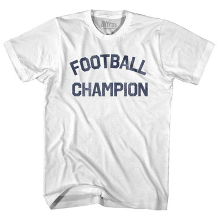 Football Champion Youth Cotton T-shirt-White