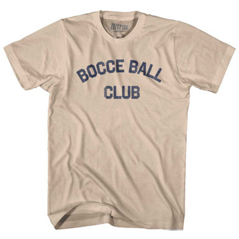 Bocce Ball Club Adult Cotton T-shirt Creme