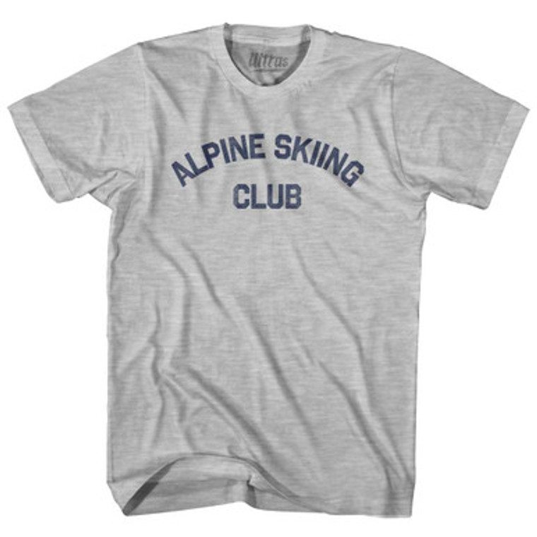 Alpine Skiing Club Womens Cotton Junior Cut T-Shirt Grey Heather