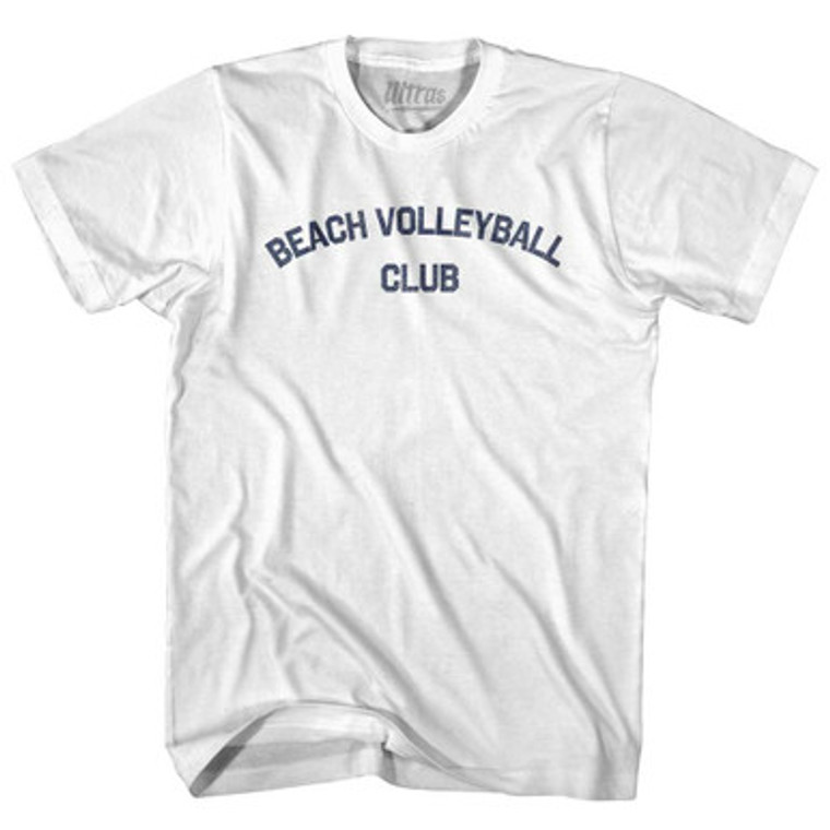 Beach Volleyball Club Womens Cotton Junior Cut T-Shirt White