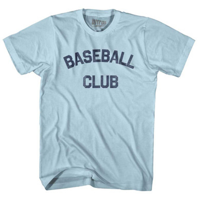 Baseball Club Adult Cotton T-shirt Light Blue