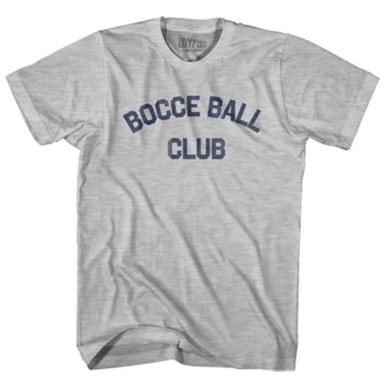 Bocce Ball Club Womens Cotton Junior Cut T-Shirt Grey Heather
