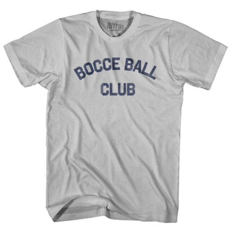 Bocce Ball Club Adult Cotton T-shirt Cool Grey