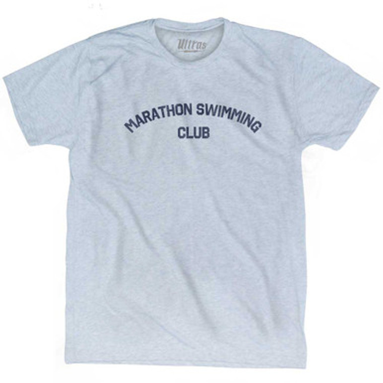 Marathon Swimming Club Adult Tri-Blend T-shirt Athletic White