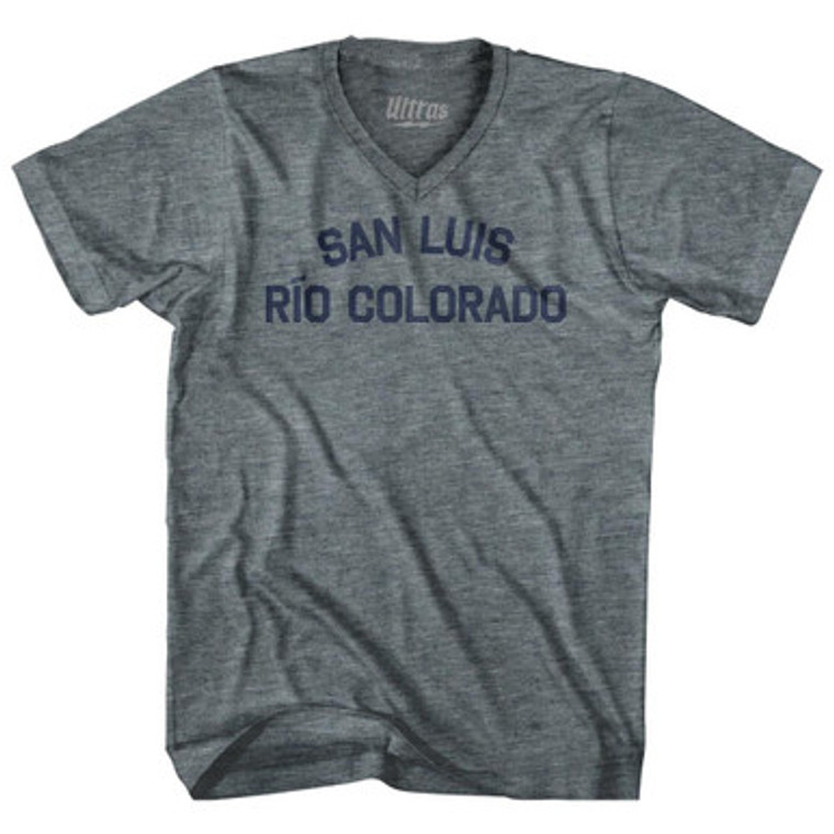 San Luis Rio Colorado Tri-Blend V-Neck Womens Junior Cut T-Shirt by Ultras