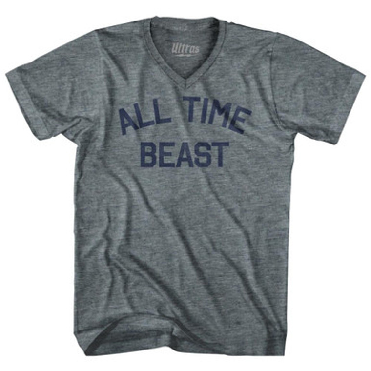 All Time Beast Tri-Blend V-Neck Womens Junior Cut T-Shirt by Ultras