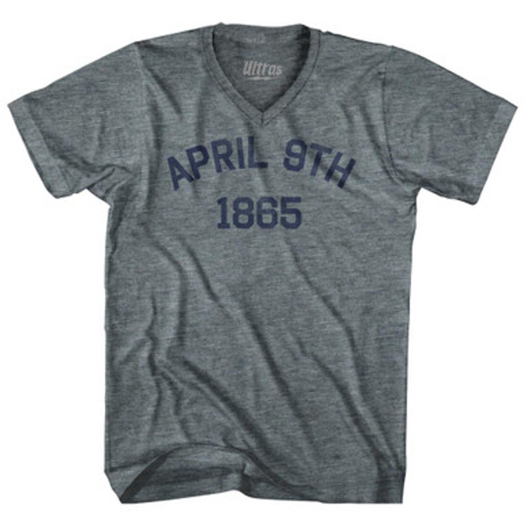 April 9Th 1865 Tri-Blend V-Neck Womens Junior Cut T-Shirt by Ultras
