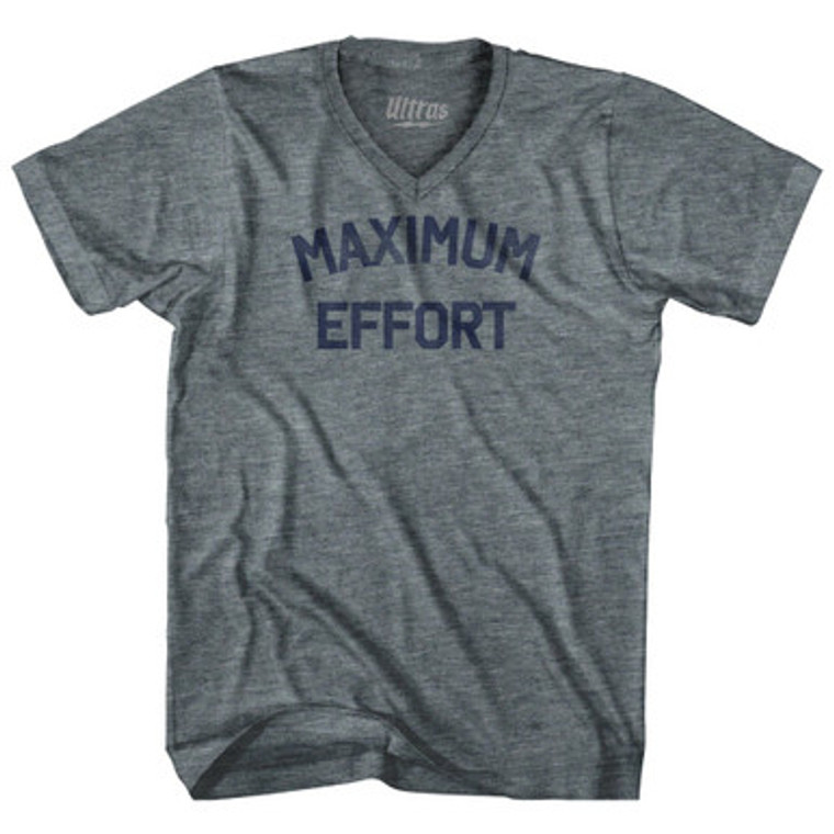 Maximum Effort Tri-Blend V-neck Womens Junior Cut T-shirt by Ultras