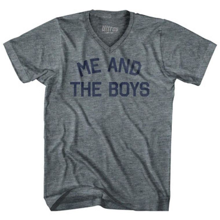 Me And The Boys Tri-Blend V-Neck Womens Junior Cut T-Shirt By Ultras