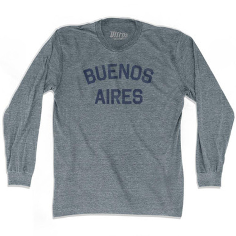BUENOS AIRES Adult Tri-Blend Long Sleeve T-shirt by Ultras