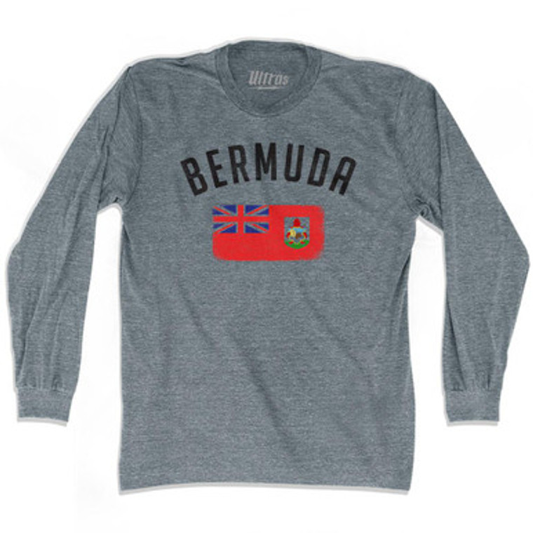 Bermuda Country Flag Heritage Adult Tri-Blend Long Sleeve T-Shirt by Ultras