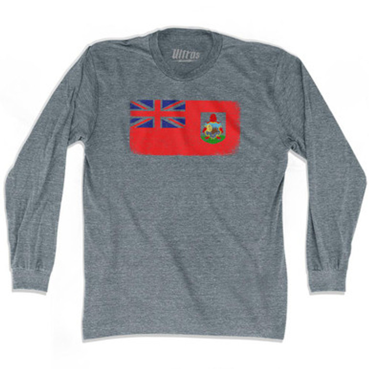 Bermuda Country Flag Adult Tri-Blend Long Sleeve T-Shirt by Ultras