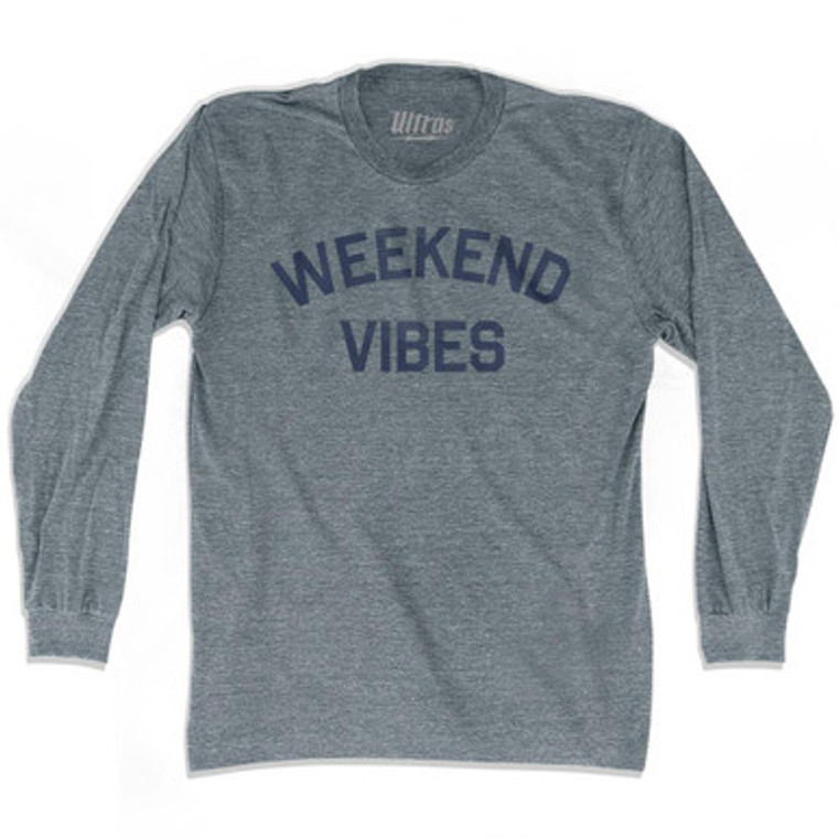 Weekend Vibes Adult Tri-Blend Long Sleeve T-Shirt by Ultras