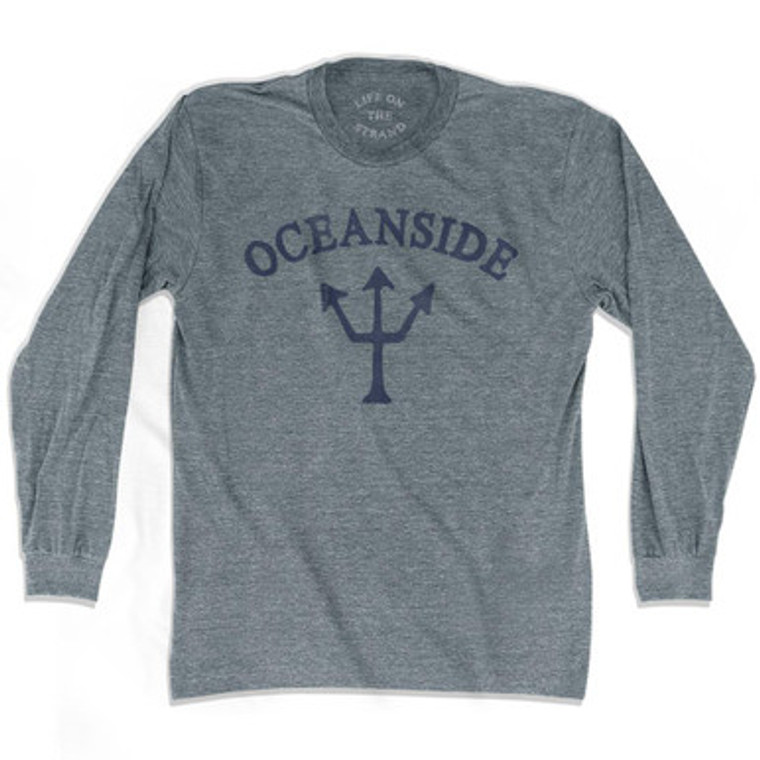California Oceanside Trident Adult Tri-Blend Long Sleeve by Life On the Strand