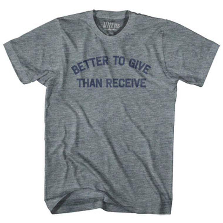 Better To Give Than Receive Youth Tri-Blend T-Shirt by Ultras