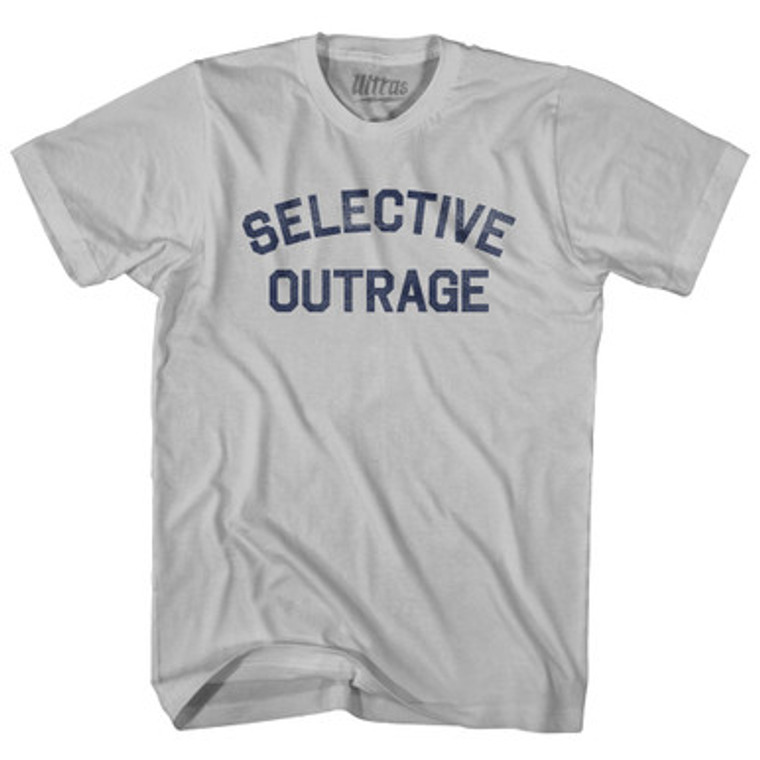 Selective Outrage Adult Cotton T-shirt - Cool Grey