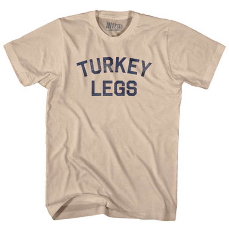 Turkey Legs Adult Cotton T-shirt - Creme