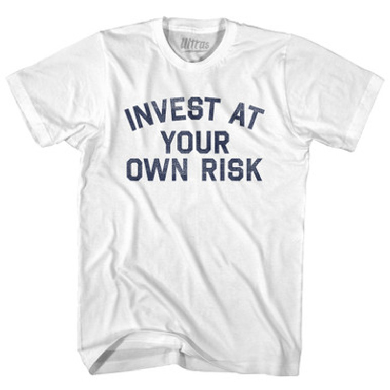 Invest At Your Own Risk Youth Cotton T-shirt - White
