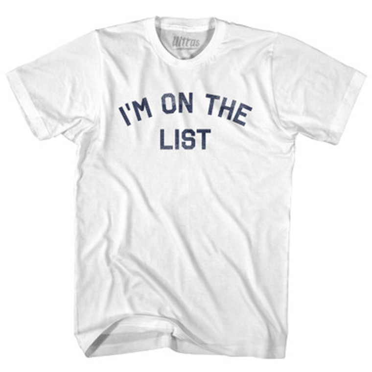 I'm On The List Youth Cotton T-shirt - White