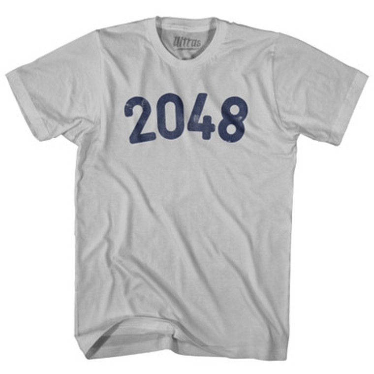 2048 Year Celebration Adult Cotton T-shirt - Cool Grey
