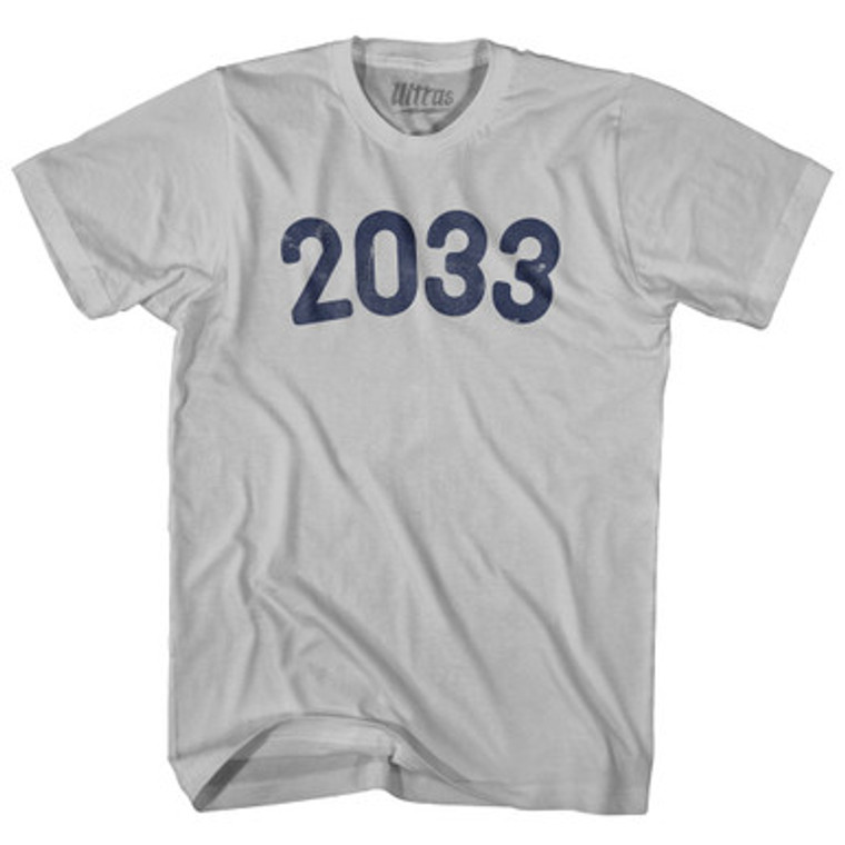 2033 Year Celebration Adult Cotton T-shirt - Cool Grey
