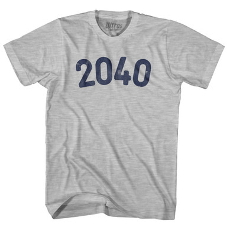 2040 Year Celebration Womens Cotton Junior Cut T-Shirt - Grey Heather