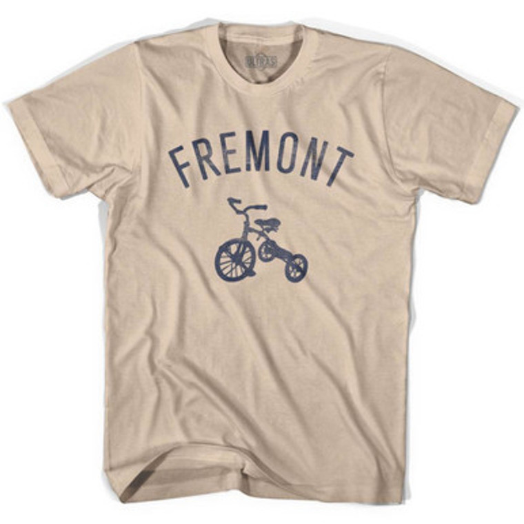Fremont City Tricycle Adult Cotton T-shirt - Creme