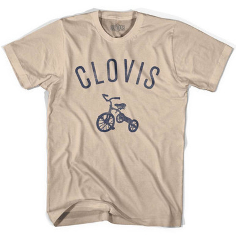 Clovis Tricycle Adult Cotton T-shirt - Creme