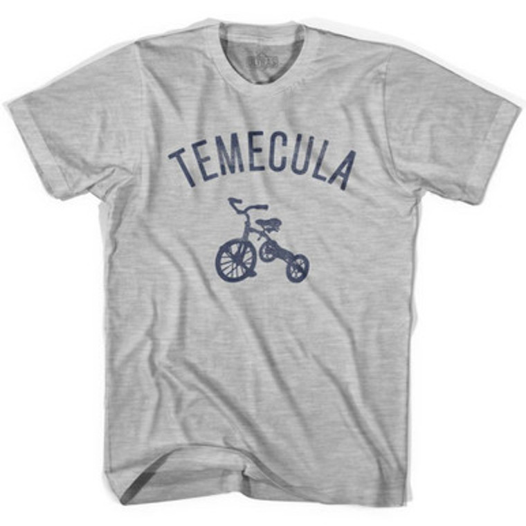 Temecula City Tricycle Adult Cotton T-shirt - Grey Heather