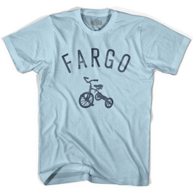 Fargo City Tricycle Adult Cotton T-shirt - Light Blue