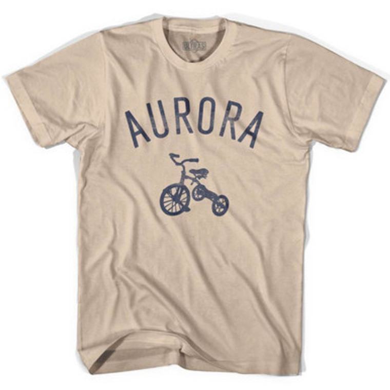 Aurora Tricycle Adult Cotton T-shirt - Creme