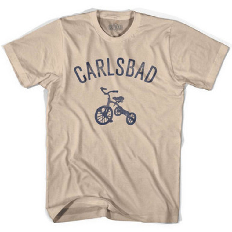 Carlsbad Tricycle Adult Cotton T-shirt - Creme
