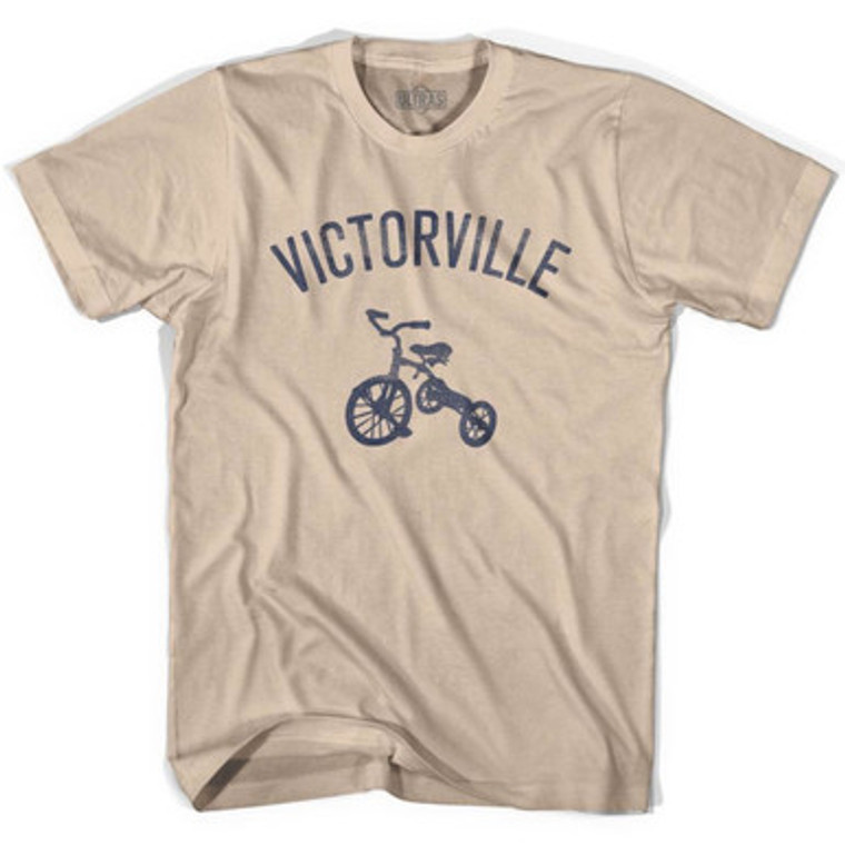 Victorville City Tricycle Adult Cotton T-shirt - Creme