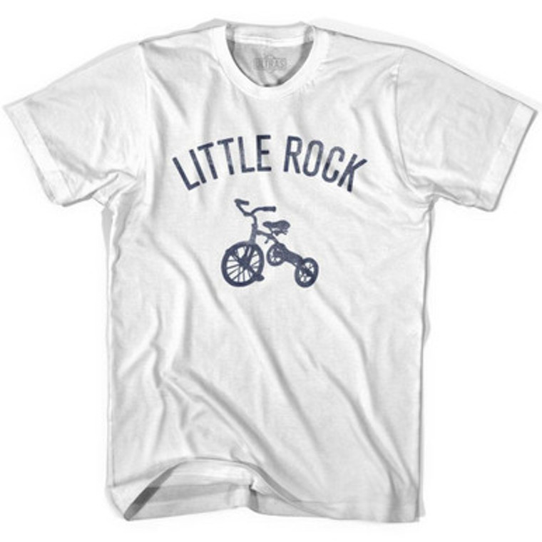 Little Rock City Tricycle Adult Cotton T-shirt - White