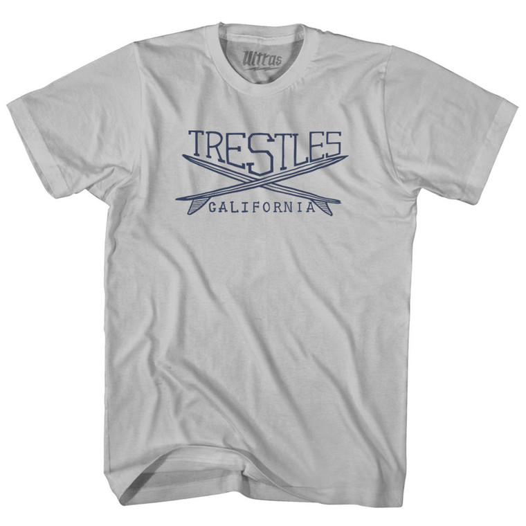 Trestles Surf Adult Cotton T-shirt - Cool Grey