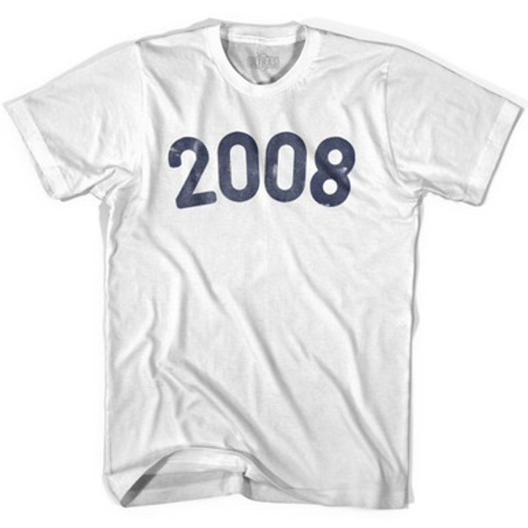 2008 Year Celebration Adult Cotton T-shirt - White