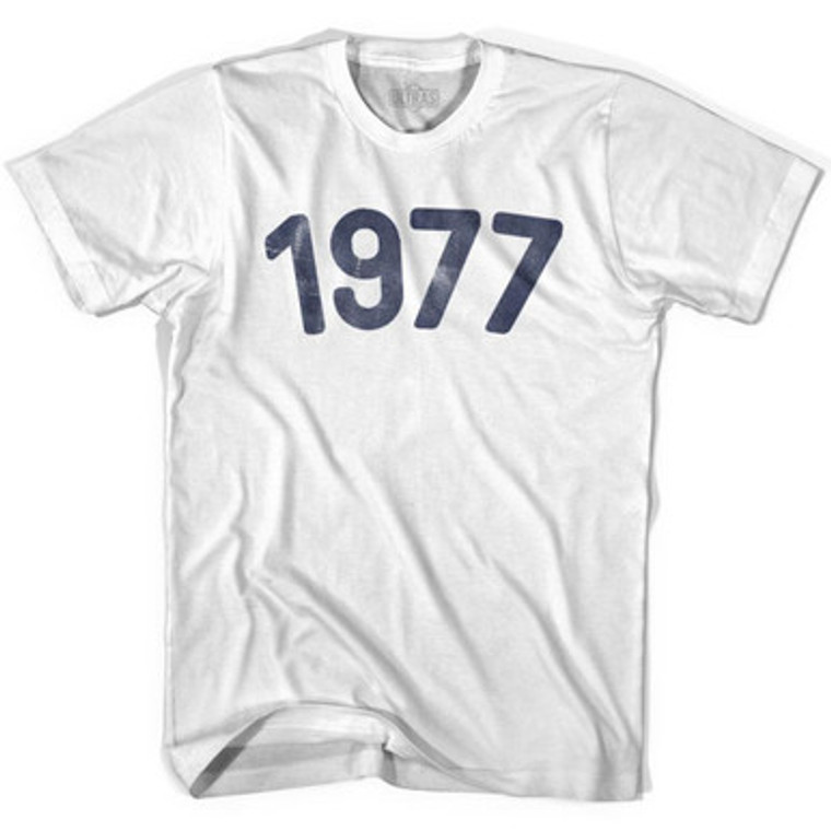 1977 Year Celebration Adult Cotton T-shirt - White