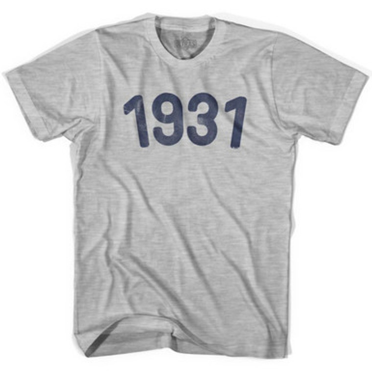 1931 Year Celebration Youth Cotton T-shirt - Grey Heather