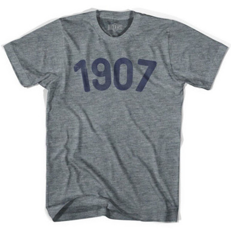 1907 Year Celebration Adult Tri-Blend T-shirt - Athletic Grey