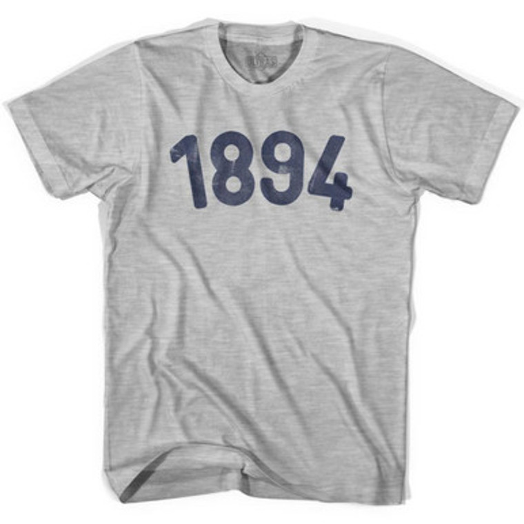 1894 Year Celebration Adult Cotton T-shirt - Grey Heather