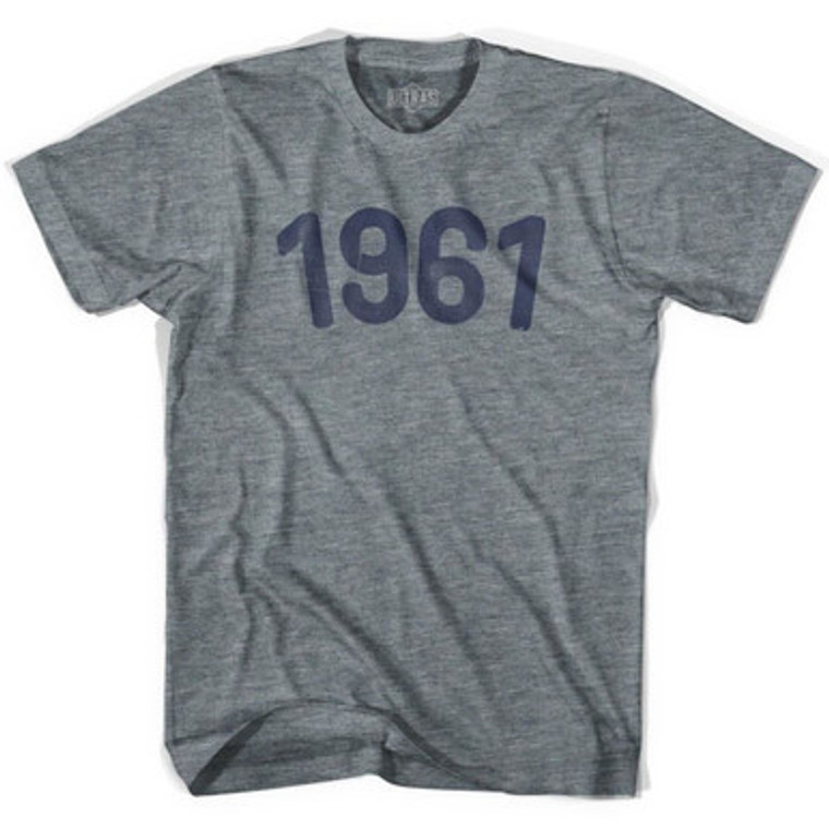 1961 Year Celebration Adult Tri-Blend T-shirt - Athletic Grey