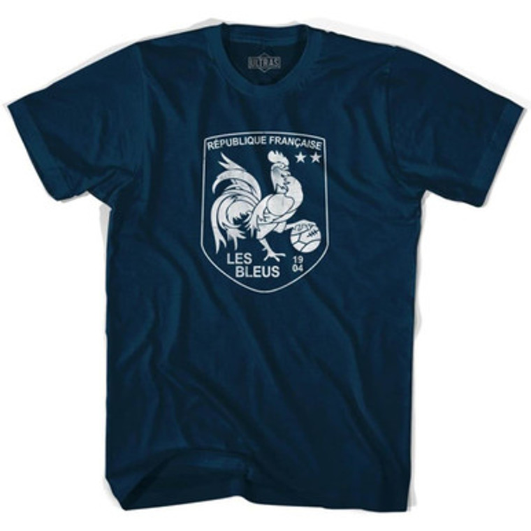 France Rooster Shield 2018 World Cup Champions Soccer T-shirt - Navy